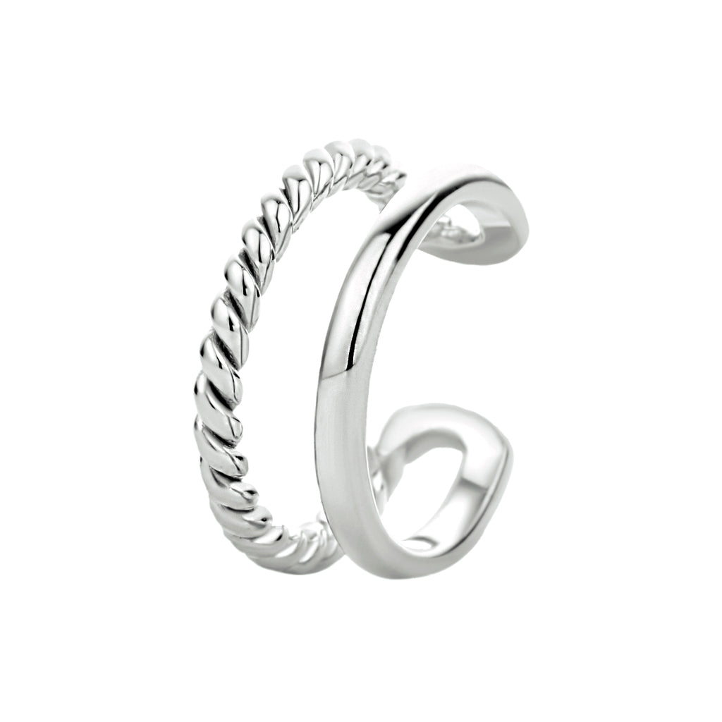 earcuff 11 mm zilver gerhodineerd