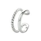 earcuff 11 mm zilver gerhodineerd