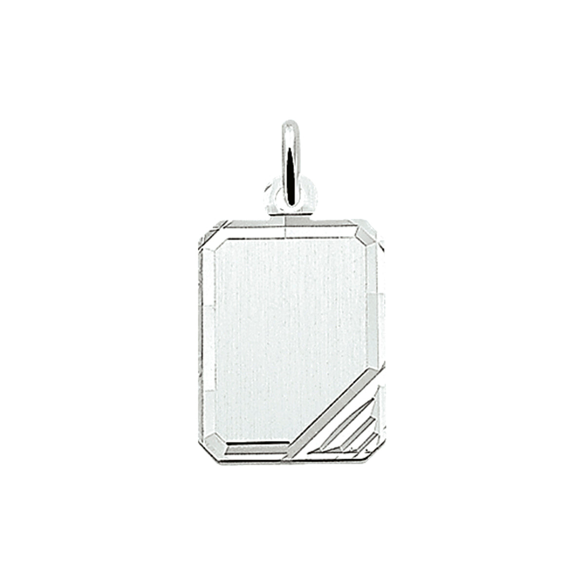 Gravuranhänger Diamant Silber Weiß