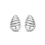 oorknoppen druppel gedraaid 20 mm zilver gerhodineerd