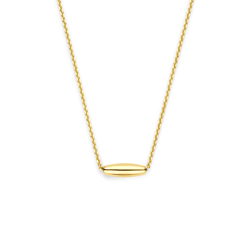 collier balkje 40 - 42 - 44 cm 14K geelgoud - blok/staaf/buis/driehoek