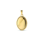 9k medaillon ovaal bolletjes 18,5 mm 9K geel - ovaal