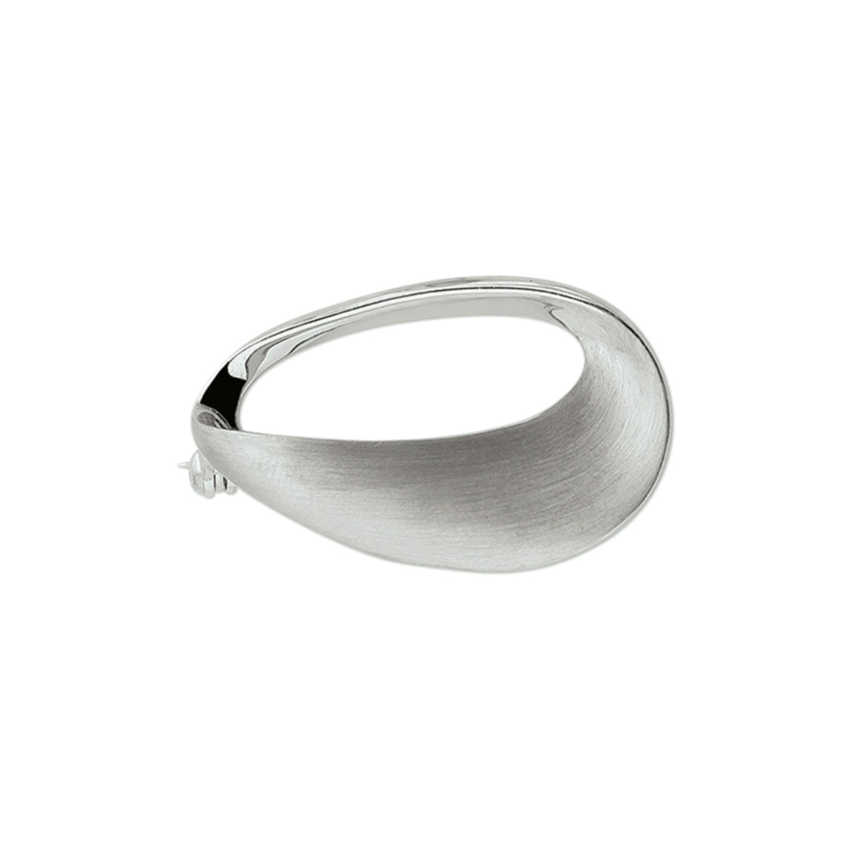 Brosche poly/mattsilber rhodiniert