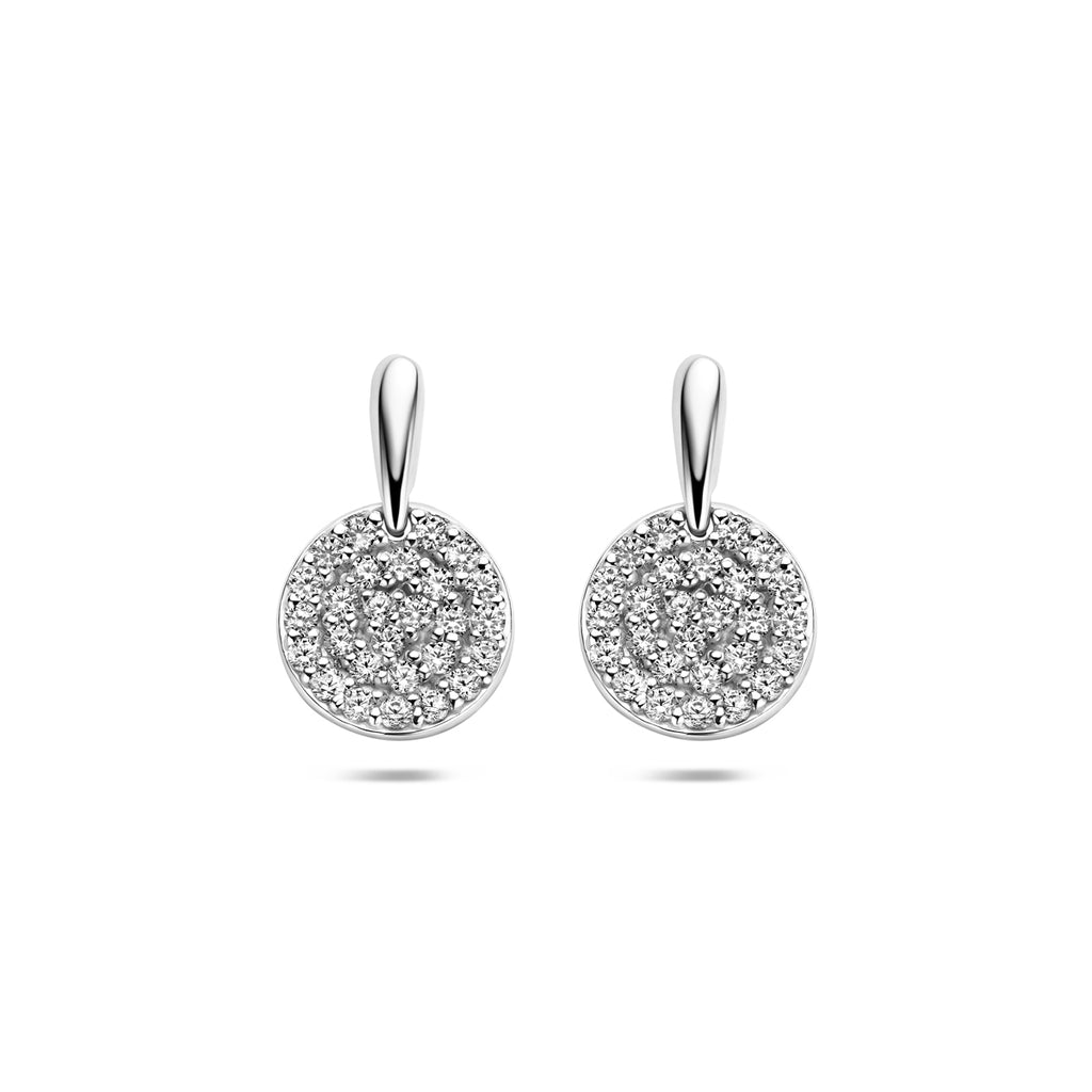 oorhangers zirkonia 17,5 mm zilver gerhodineerd