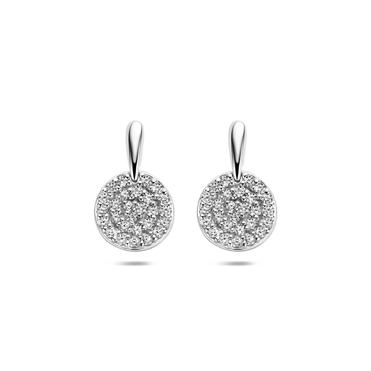 oorhangers zirkonia 17,5 mm zilver gerhodineerd