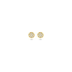 Ohrstecker Zirkonia 4 mm 14K Gelbgold