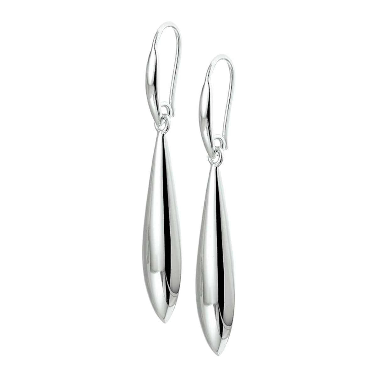 Ohrringe mit französischem Haken, Silber rhodiniert