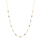 9k collier gekleurd zirkonia 41 - 43 - 45 cm 9K geel