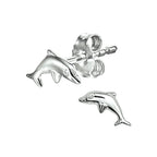 Ohrstecker Delphin 8 mm Silber rhodiniert