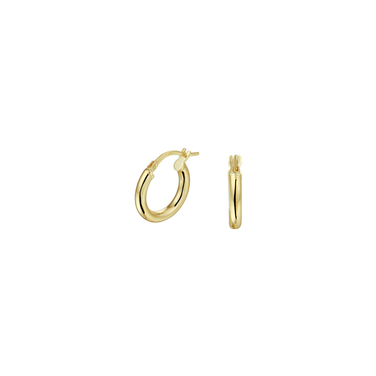 Ohrringe runde Röhre 2,5 mm Silgold (gelb mit Silberkern)