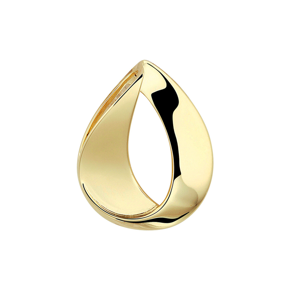hanger 14K geelgoud - druppel/komma/pegel
