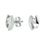 Ohrstecker Zirkonia Silber rhodiniert
