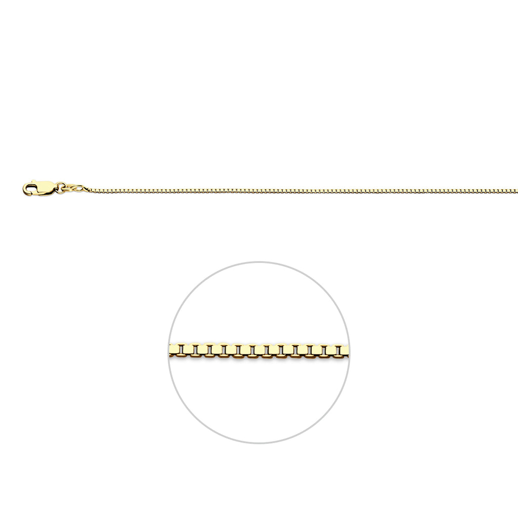 venetiaans 1,1 mm 3 micron zilver verguld (geel)
