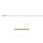 venetiaans 1,1 mm 3 micron zilver verguld (geel)