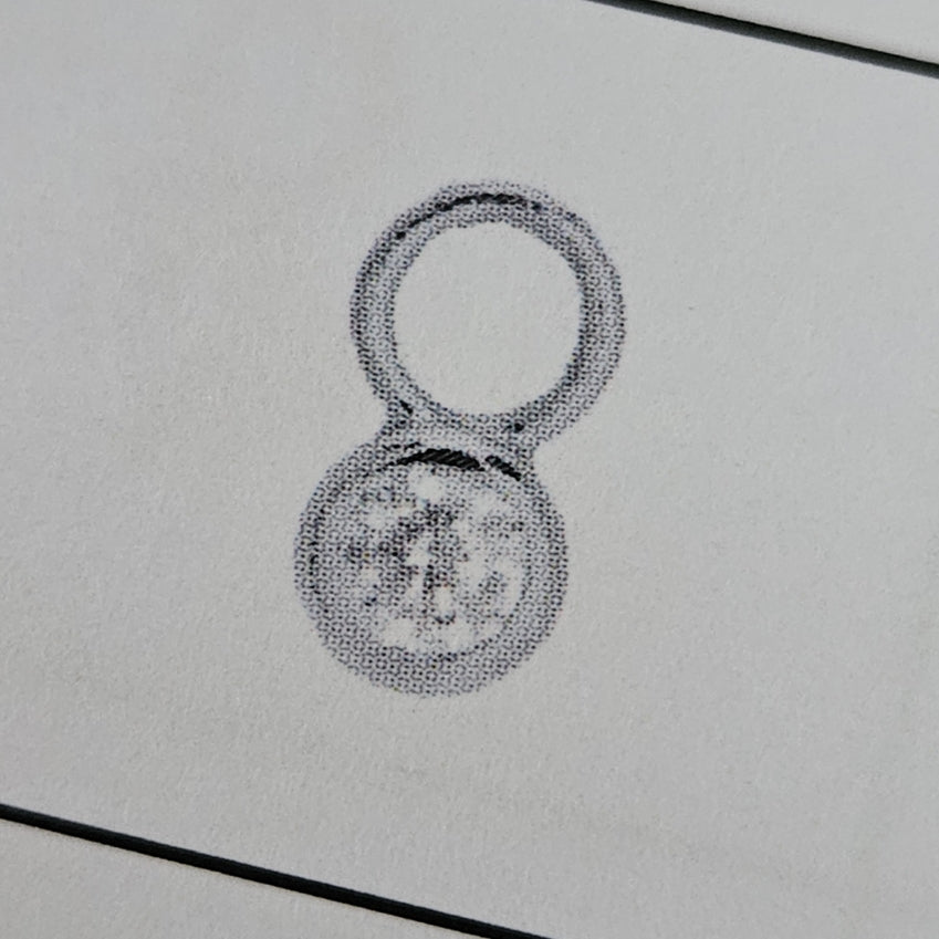 Ohrringanhänger Zirkonia einzeln 8 mm rhodiniert Silber