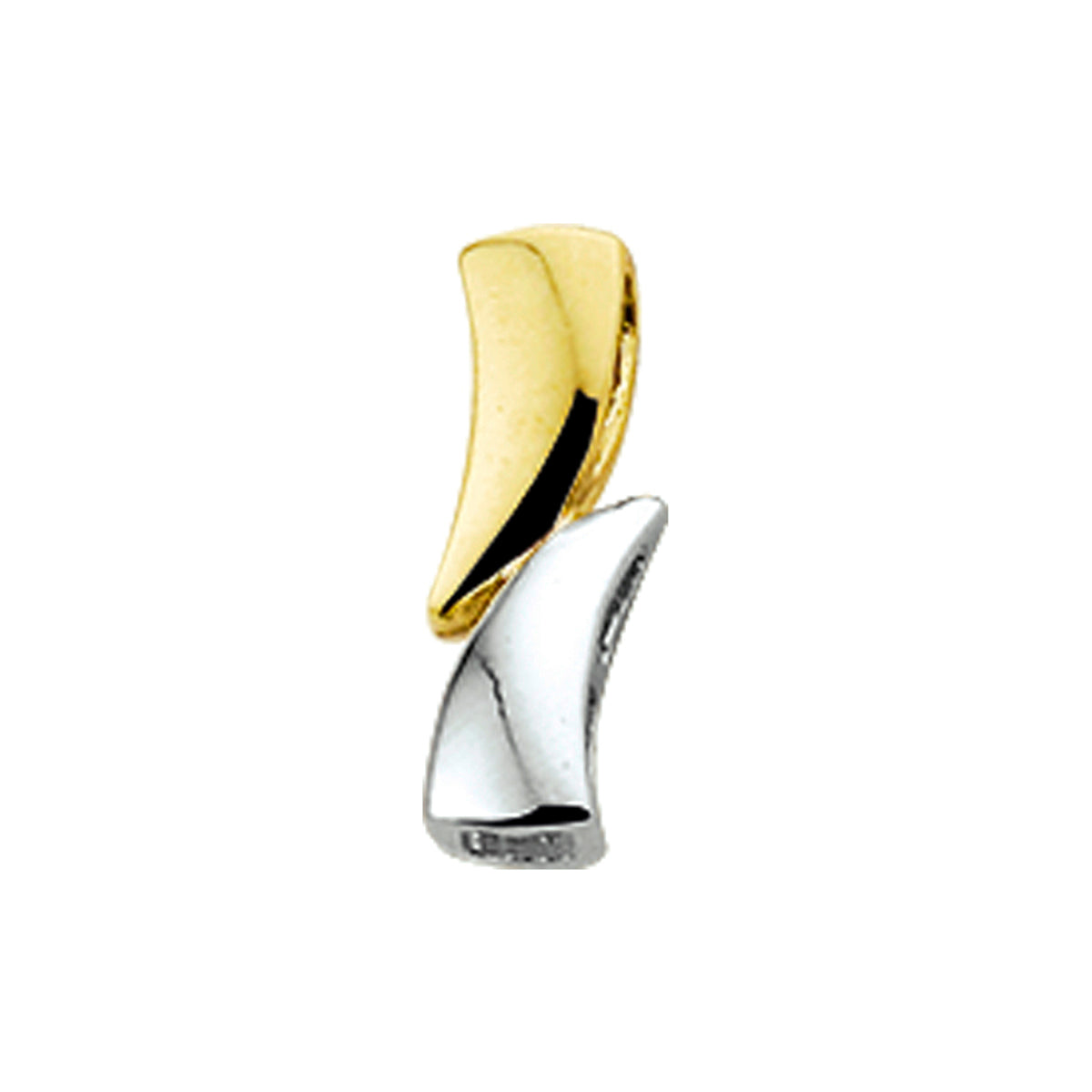 Anhänger 14K Bicolor-Gold gelb/weiß