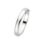 Armreif Scharnier massiv 10 x 60 mm Silber rhodiniert