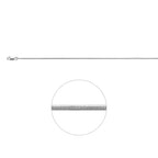 slang 8 zijdes geslepen 1,0 mm zilver wit