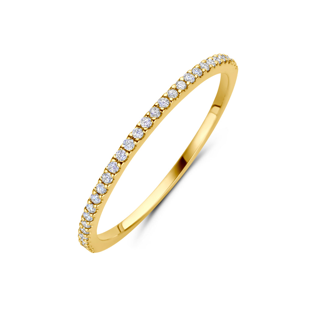 ring diamant 0.11ct h si 14K geelgoud