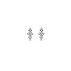 oorknoppen zirkonia zilver gerhodineerd
