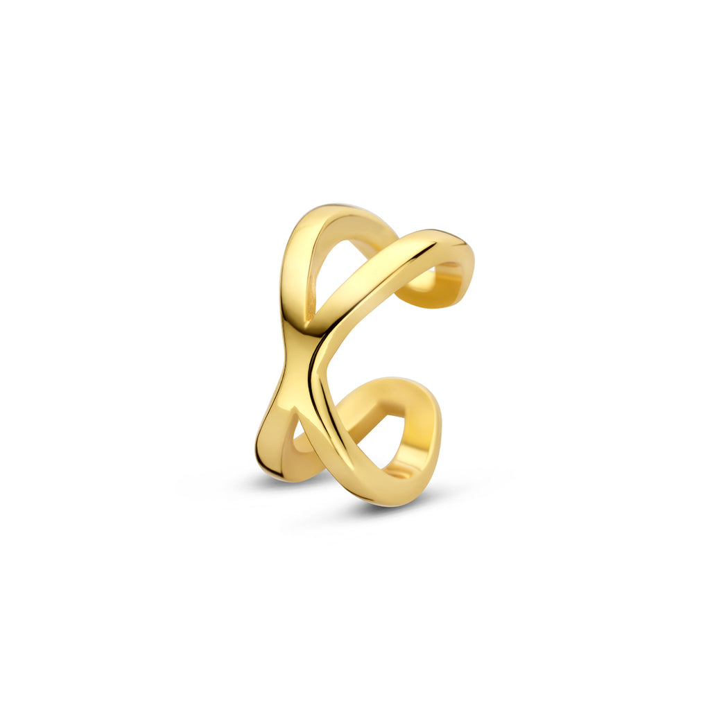 ear cuff 12 mm 1 micron zilver verguld (geel)