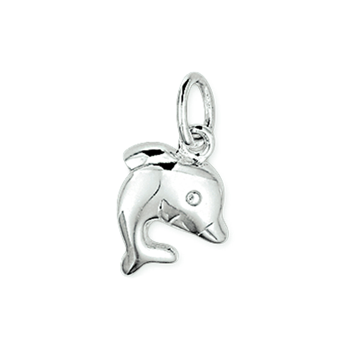 Anhänger Delphin silber weiß