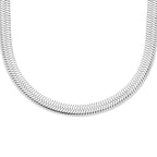 Halskette Schlange flach 6,3 mm 42 cm Edelstahl