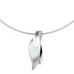 Halskette Poly/matt 42 + 3 cm Silber rhodiniert