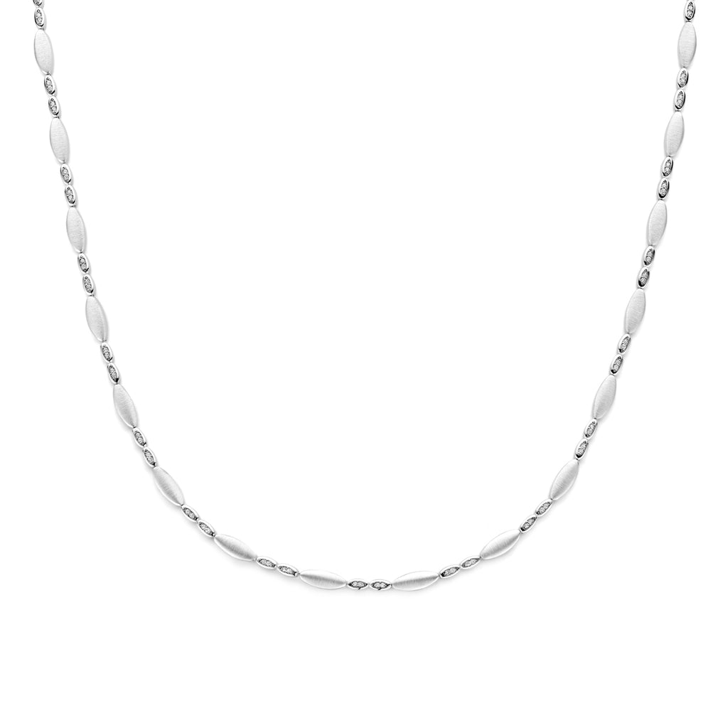 Halskette Zirkonia poliert/matt 4,7 mm 45 cm Silber rhodiniert