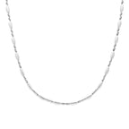 Halskette Zirkonia poliert/matt 4,7 mm 45 cm Silber rhodiniert