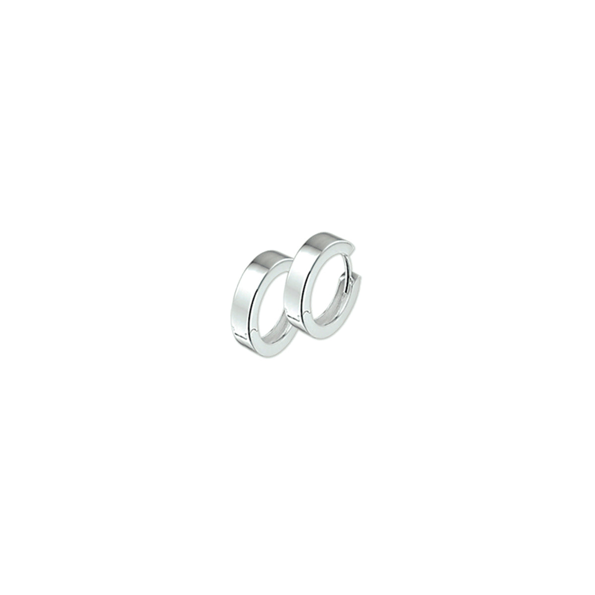 Ohrhänger 3 mm flach silberweiß