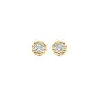 Ohrstecker Zirkonia 5,5 mm 14K Gelbgold