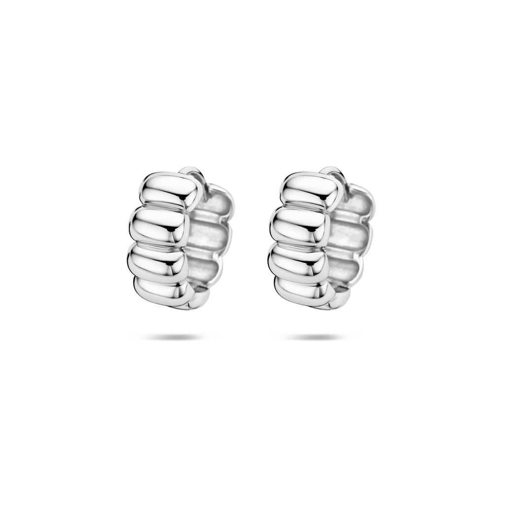 Klappcreolen 13,5 mm Silber rhodiniert
