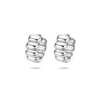 Klappcreolen 13,5 mm Silber rhodiniert