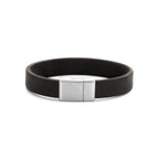 Armband Leder 12 mm Edelstahl