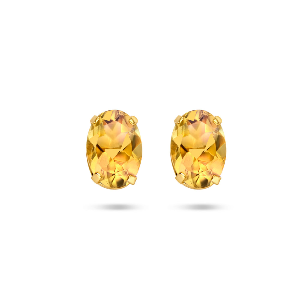 Ohrstecker Citrin 14K Gelbgold