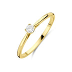 ring lab grown diamant 0.10ct h si 14K geelgoud