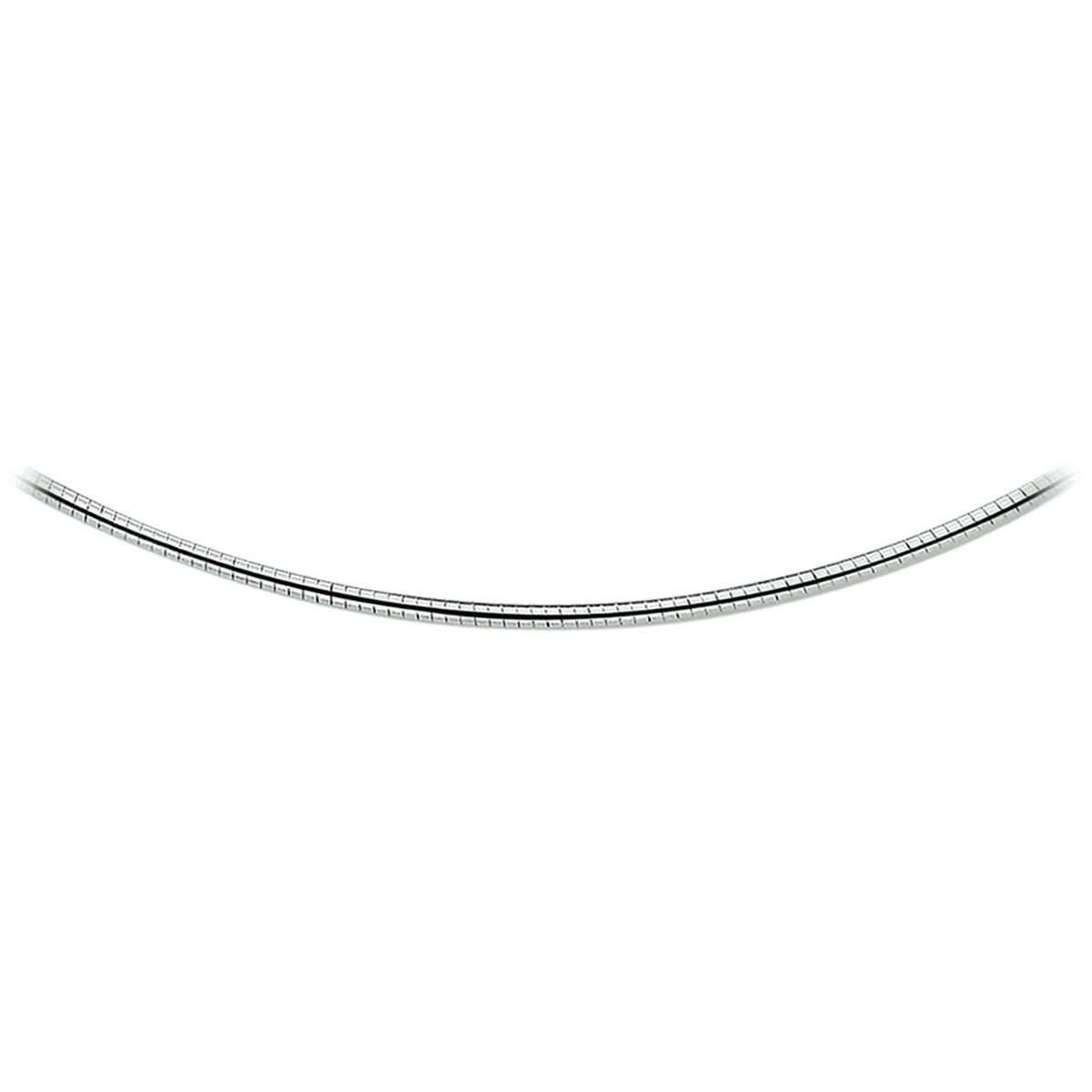 omega rond 2,25 mm zilver gerhodineerd