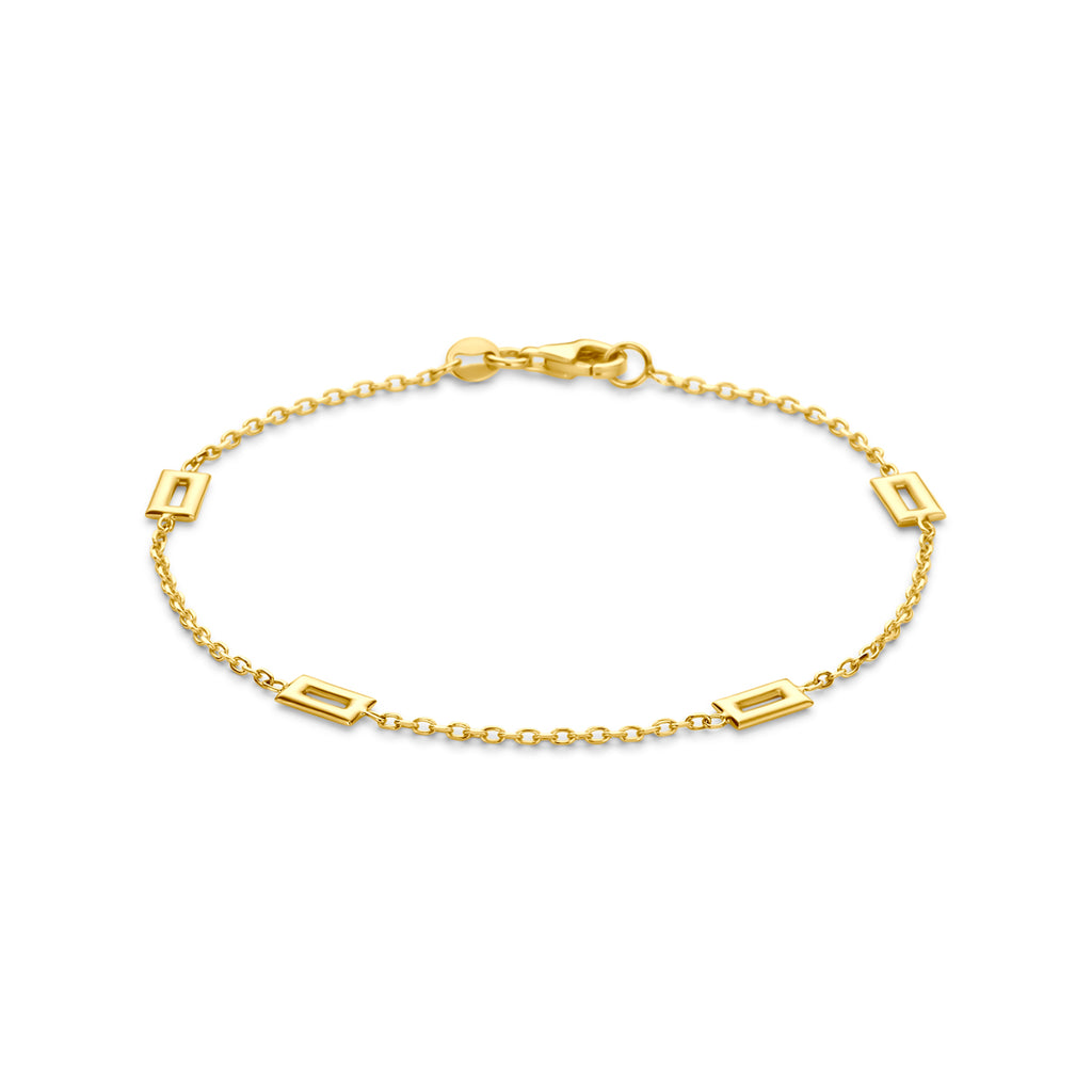 armband 19 cm 14K geelgoud
