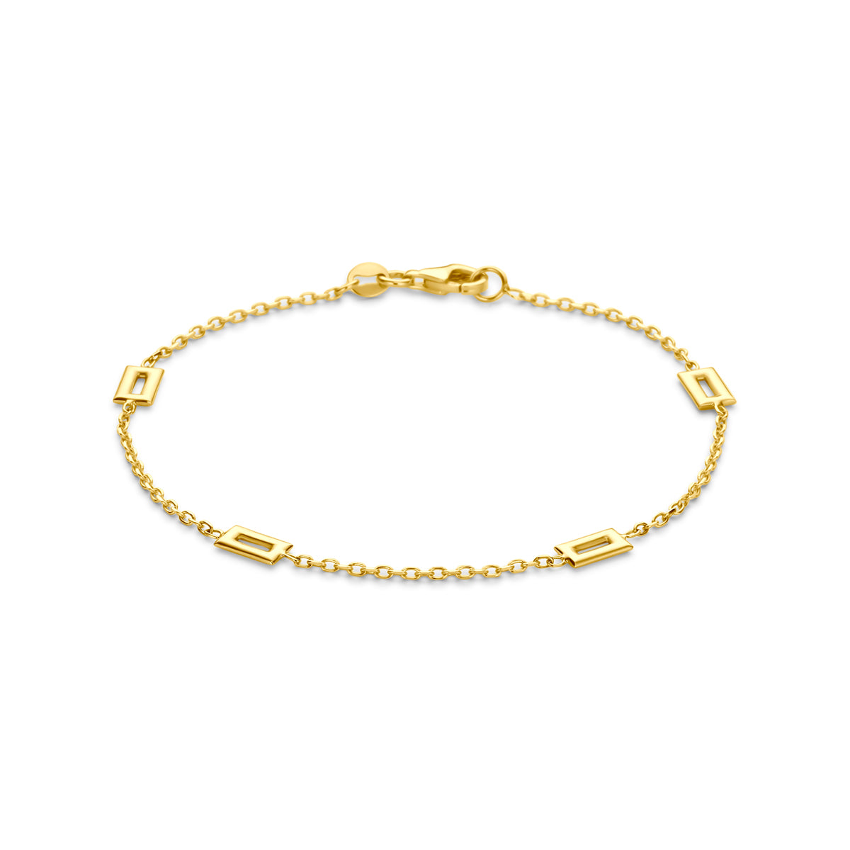 armband 19 cm 14K geelgoud