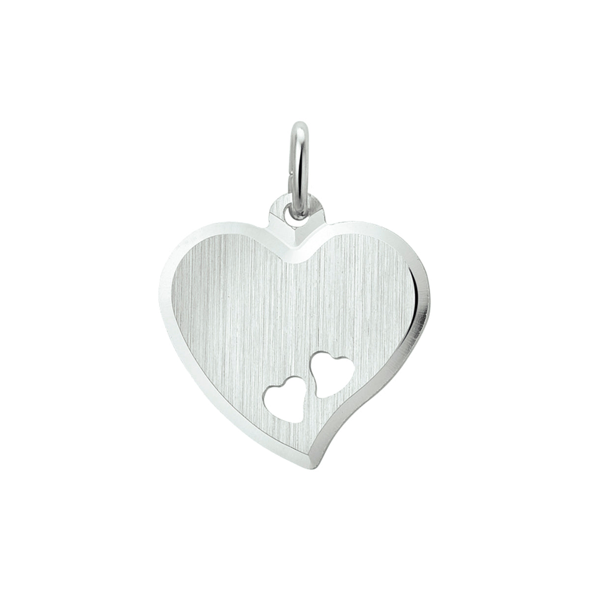 graveerhartje gediamanteerd zilver wit