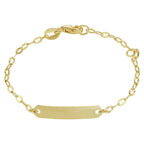 Gravur Armbandplatte 4,0 mm 11 - 13 cm 14K Gelbgold