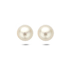 Ohrstecker Perle 9,3 mm Silber rhodiniert