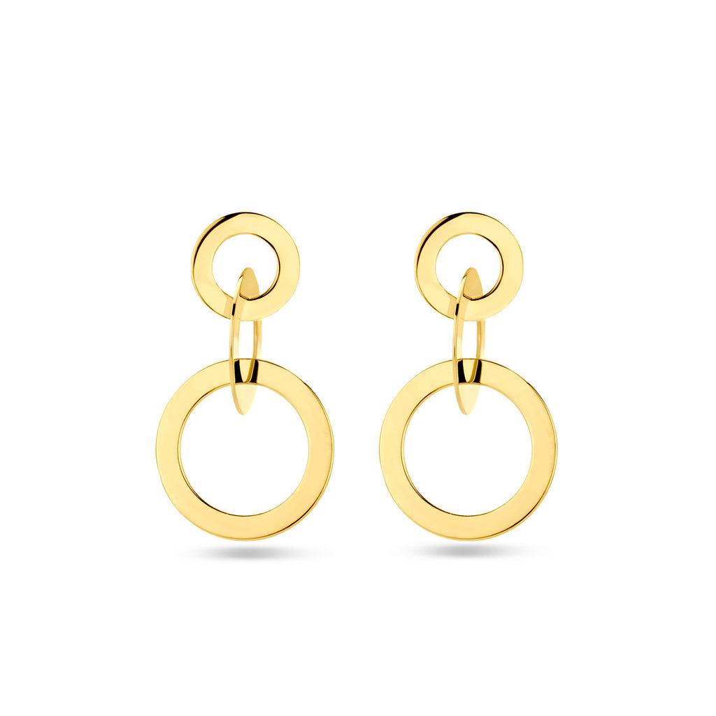 oorhangers cirkels 14K geelgoud