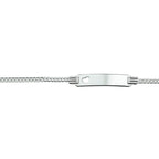 graveerarmband hart gourmette plaat 4,2 mm zilver wit