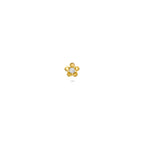 Flat Back Piercing Zirkonia 3,5 mm 14K Gelbgold