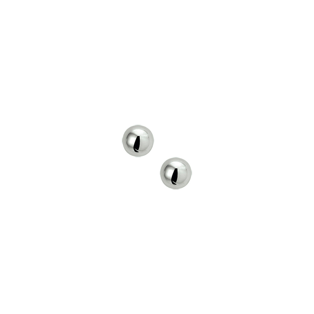 oorknoppen halfbol zilver gerhodineerd