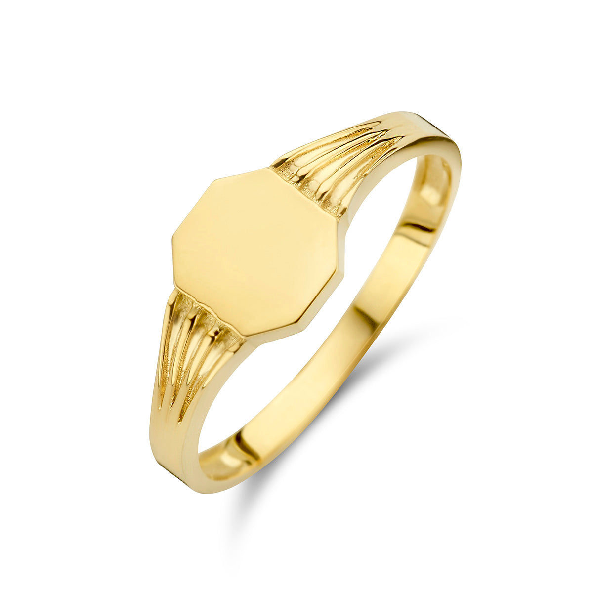 Gravurring 14K Gelbgold