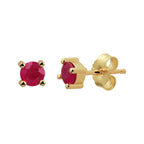 Ohrstecker Rubin 14K Gelbgold