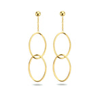 oorhangers ovaal 14K geelgoud - ovaal